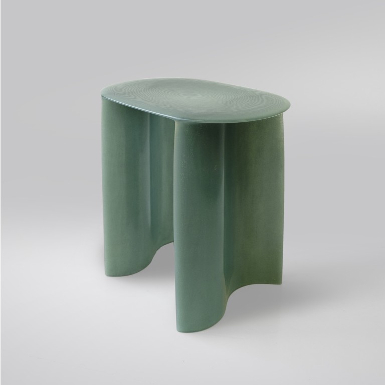 Lukas Cober - New Wave - Stool (Volangreen with transparency)